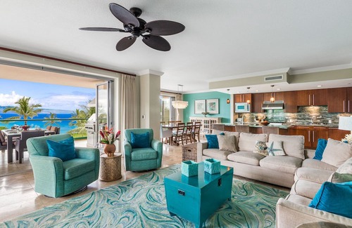 Honokowai Condo | Maui Resort Rentals: Honua Kai Konea 351, 3BR w/ Direct Oceanfront Views + B.B.Q. on Balcony!