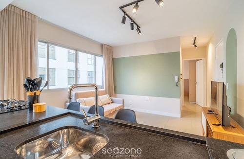Centro Apartment | Apto 1Q and Self Check-in 400m from Beira Mar BMC1008