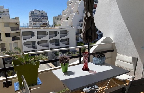 La Grande-Motte Apartment | Joli 3 Couchages, Cocooning, Clim, Wifi, Terrace, Port /Beach at 50 m.