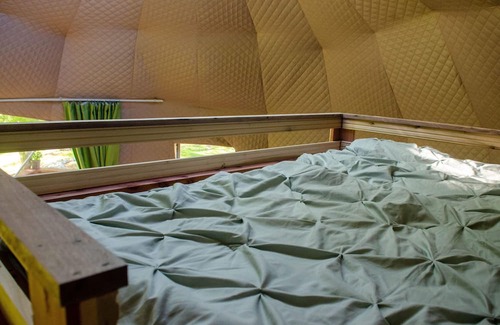 Brownsboro RV Rental | "Charming Toadstool Geodome Available for Rent: A Whimsical Retreat Awaits!"
