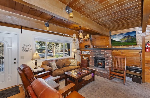 Big Bear City House | Gambrel Style, pet friendly, enclosed yard, streaming, fireplace, and more.