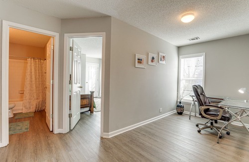 Lawrenceville Cottage | Spacious Lawrenceville Retreat w/ Fireplace + Deck