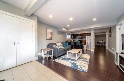 St. Albert House | Beautiful walkout basement suite with floor to ceiling windows and a great view