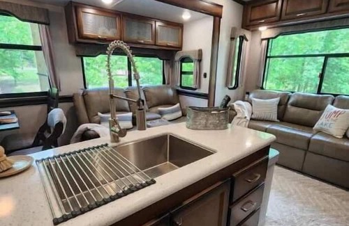 Reed Creek House | "Simply Unhitched" Lake Front RV with Swim Dock