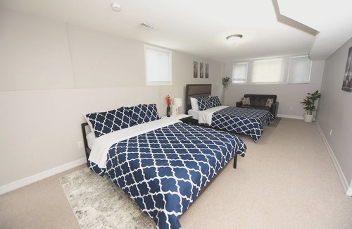 Amherstview Apartment | Spacious Hearth Escape with Natural Light & fireplace