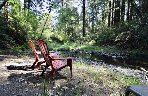 Soquel Cabin | The Coastal Redwood Cabin - Peaceful, serene, with private creek! Dog OK!