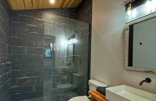 Madison Cabin | Charming Woodside Cabin w/Private Hot Tub & Scenic Trails at Standing Rock Far
