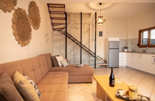 Mochlos Apartment | The Island House| Family size Apt-Overlooking the Aegean| 3 Steps From the Beach