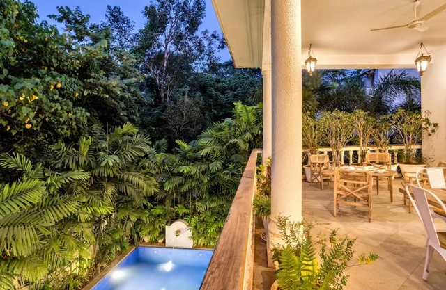 4bhk Villa in Siolim Pool Lush Forest View