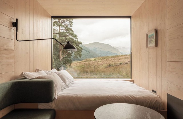 Modern cabin in the woods near Balquhidder