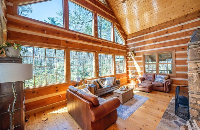 Peaceful, cozy, & private cabin w/streams, waterfalls, & Wi-Fi! Pets OK!