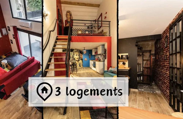 3 Logements 300 m2 Loft Billard / Babyfoot / BAR À Jeux