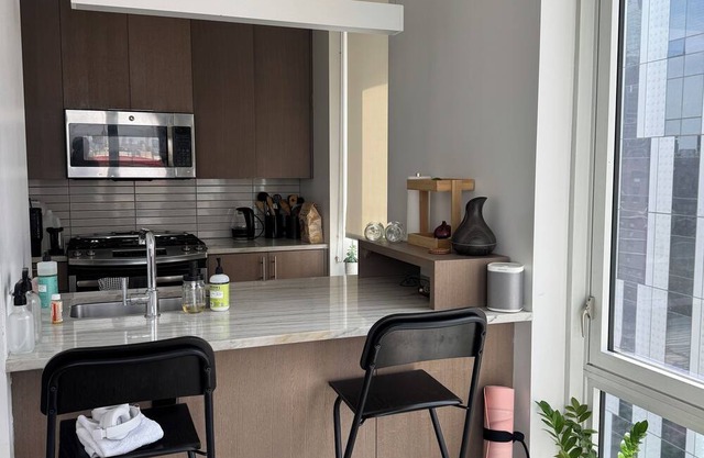 Chic 2-bedroom apartment overlooking Manhattan