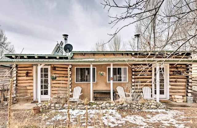 Charming Log Cabin Rental on Eco-Farm near Taos Ski Valley