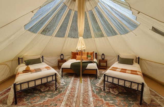 Private Stargazing Tent Maple Haven – Peaceful Glamping with Fire Pit & Open Skies