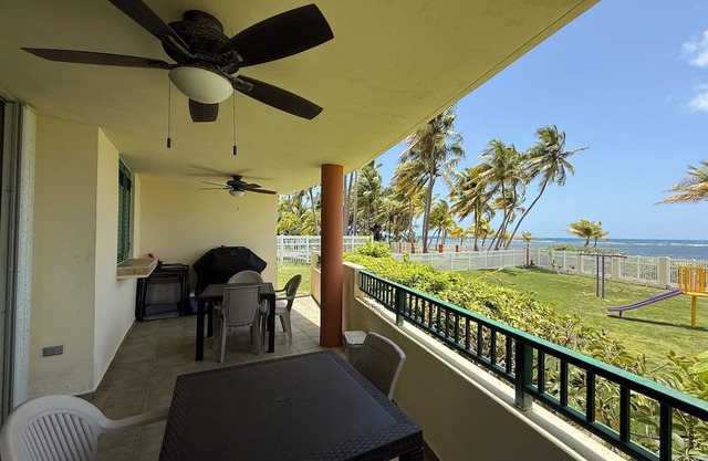 Beachfront Garden Apartment with Ocean View. This unit is fully equipped.