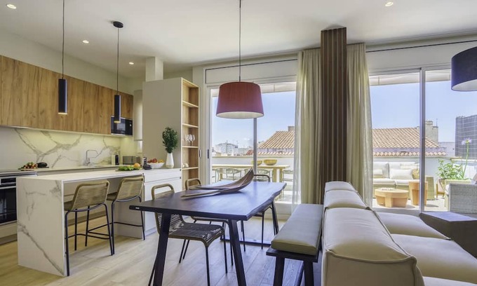 Sitges Town Center Apartment | Sitges Spaces Mediterranean Penthouse-2 B.R. / 2 Baths / Terrace- Up to 4 People