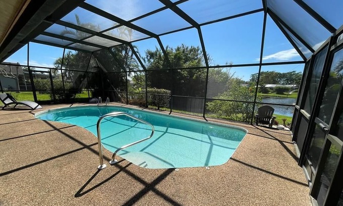 East Naples House | Great family home with a new sparkling pool,lovely lake view, 5 Minutes to beach