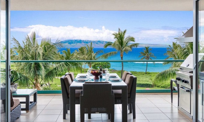 Honokowai Condo | Maui Resort Rentals: Honua Kai Konea 351, 3BR w/ Direct Oceanfront Views + B.B.Q. on Balcony!