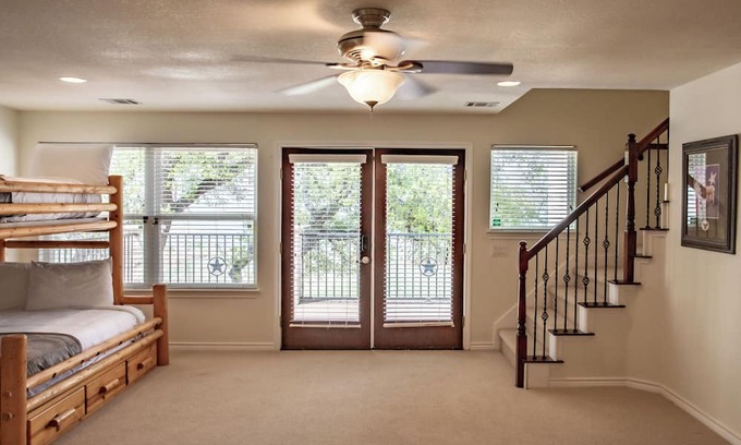 Burnet House | Lakefront 6BR Retreat w Dock & Game Room