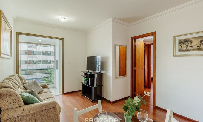 Chacara das Pedras Apartment | Apart With 2 Bedrooms and Barbecue. Roy0401