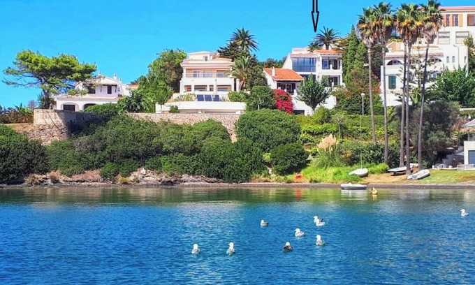 Cala Llonga Ski Chalet | Beautiful beachfront villa with pool & aacc