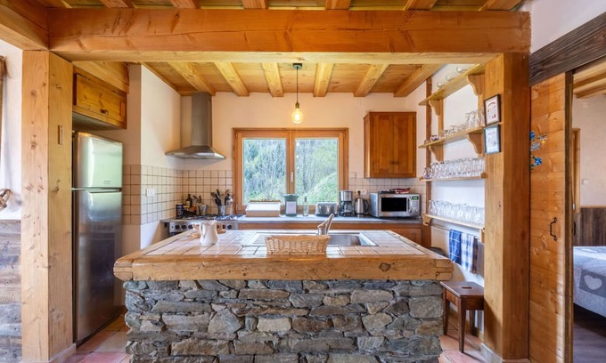 Saint-Colomban-des-Villards Apartment | Apartment 'Grand Appartement' with Mountain View, Shared Terrace and Shared Garden