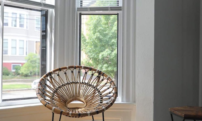 Parkside Apartment | Modern Retreat in Historic Brick Building