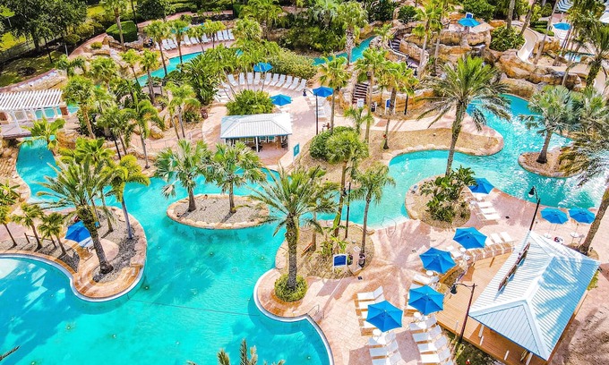 Reunion House | Spacious Modern Condo with Pool Table, Rooftop Terrace and Large Loft. Reunion Resort Water Park Access near Disney at Spectrum Resort Orlando by Rentyl - B44 #241