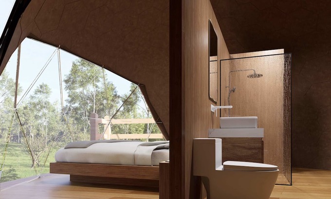 Sullivan Cabin | Gaia Nook-Mirror Dome with Private Bathroom