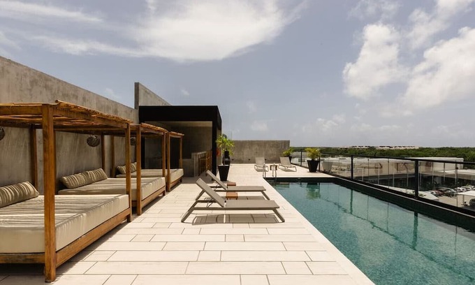 Ek Balam Village Condo | Terramar Viento Apartment Beach Club Access