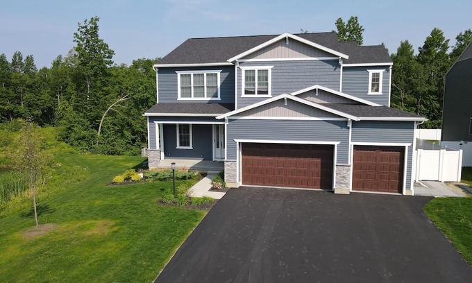 Newtonville House | Modern Spacious 6-Bedroom Home with Heated Pool and Pool House 20 min from Track