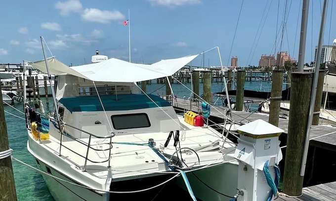 Downtown Nassau Boat Rental | 44 foot motor catamaran