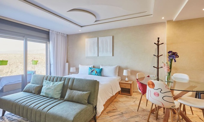 Mirleft Apartment | Surf & Fun Beachfront Stay in Mirleft With Balcony