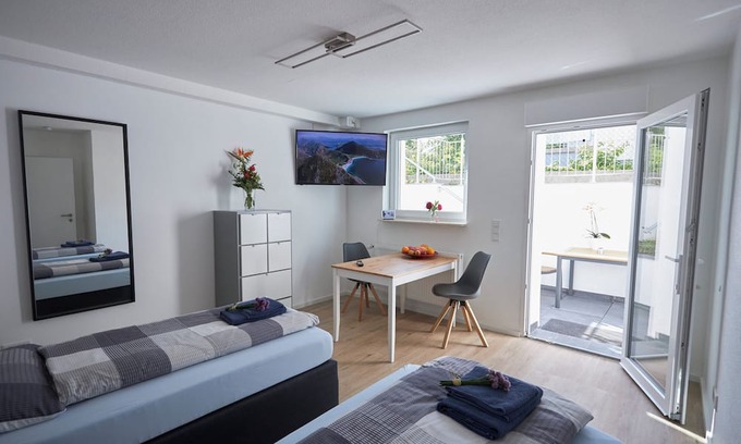 Offenbach am Main Apartment | Garden-level apartment with terrace